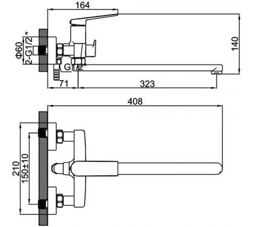 Смеситель Ledeme L2291