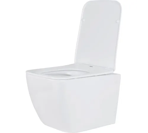 Унитаз подвесной Roxen Cube в комплекте с инсталляцией StounFix Dual Fresh 6 в 1 966075 кнопка: серый бетон