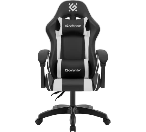 Игровое геймерское кресло Defender Legas черный/белый
