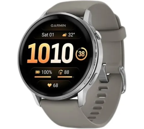 Умные часы Garmin Venu 4 45 мм серебристый/серый