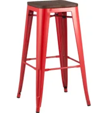 Табурет Stool Group TOLIX WOOD барный красный глянцевый