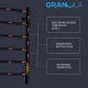 Полотенцесушитель Granula Классик 4 перекладины 50x60 D32 с полкой терморегулятор с таймером слева