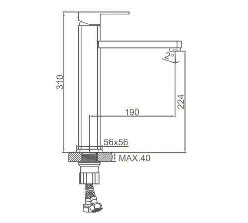 Смеситель Ledeme L1133