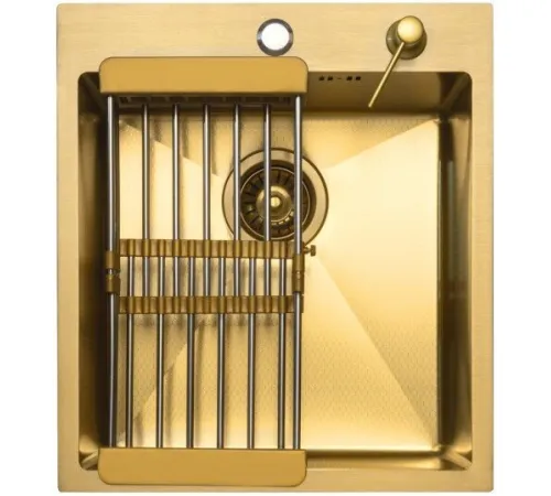 Кухонная мойка Diamond 450*500, коландер, дозатор GOLD DECOR