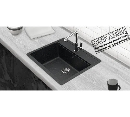 Кухонная мойка Berge BR-5750 + Like F8007122 черный