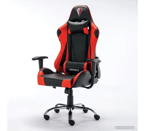 Игровое геймерское кресло Brabix Hunter Gm-130 532797 черный/красный
