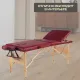 Массажный стол Calmer Bamboo Three 70 красный