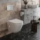 Унитаз подвесной Roxen Antares Bidet в комплекте с инсталляцией StounFix Dual Fresh 6 в 1 968424 кнопка: сатин
