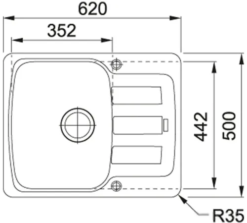 Кухонная мойка Franke Antea AZG 611-62 оникс