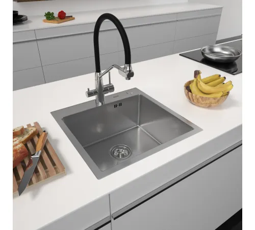 Кухонная мойка ARFEKA Eco AR 500*500 Satin Decor Millet Grains