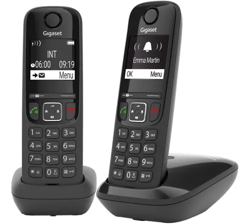 Радиотелефон Gigaset AS690 DUO черный
