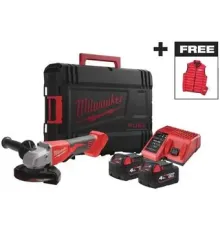 Угловая шлифмашина Milwaukee BLSAG125XPDMC-402X 4933499460 с 2-мя АКБ, кейс