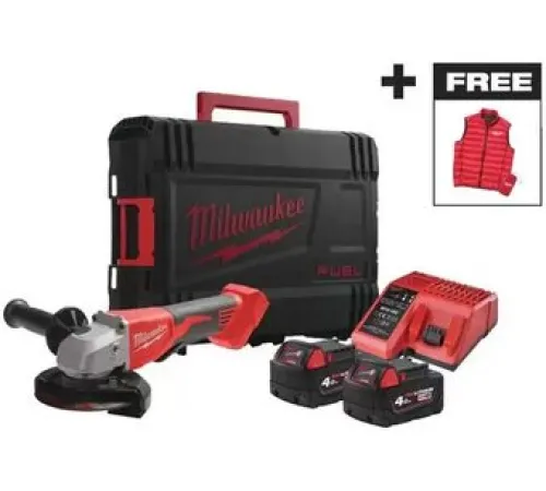 Угловая шлифмашина Milwaukee BLSAG125XPDMC-402X 4933499460 с 2-мя АКБ, кейс