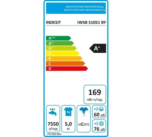 Стиральная машина Indesit IWSB 51051 BY
