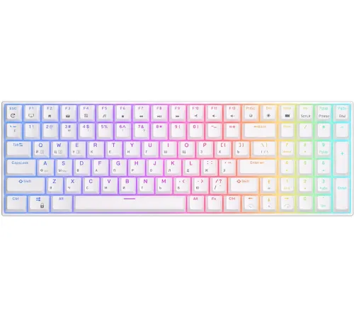 Клавиатура Royal Kludge RK100 RGB белый, RK Red