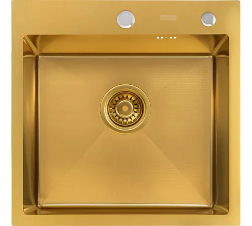 Кухонная мойка ARFEKA Eco AR 500*500 Gold PVD Nano Decor