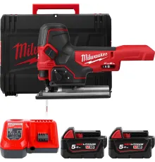 Электролобзик Milwaukee Fuel M18 M18FBJS-502X 4933464800 с 2-мя АКБ, кейс