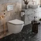 Унитаз подвесной Roxen Antares Black в комплекте с инсталляцией StounFix Dual Fresh 6 в 1 968427 кнопка: сатин