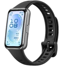 Фитнес-браслет Huawei Band 11 черный алюминиевый корпус, с черным силиконовым ремешком, международная версия