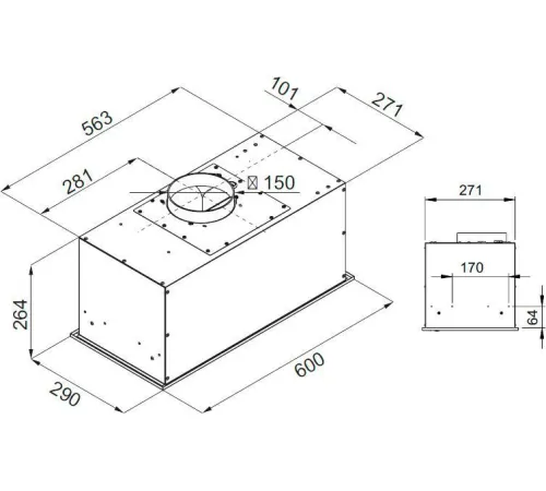 Кухонная вытяжка KUPPERSBERG Ibox 60 B