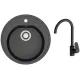Кухонная мойка Berge BR-5200 + Like F8007122 черный