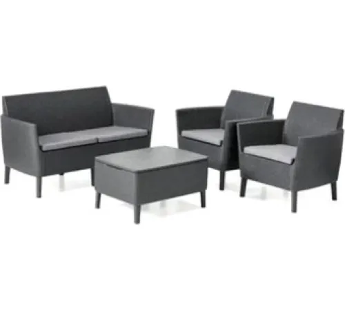 Набор садовой мебели Keter Salemo 2-Sofa Set 253220 графит