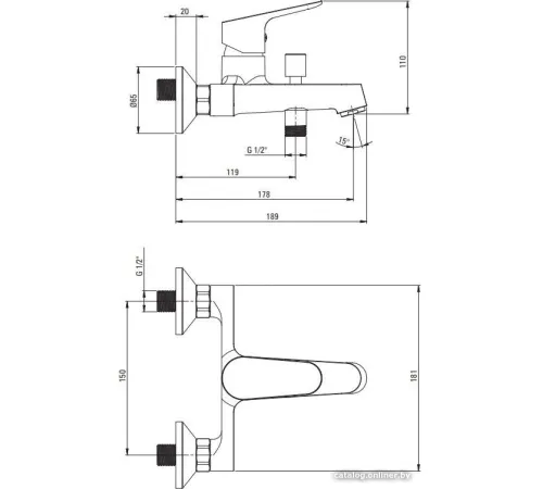 Комплект смесителей Deante Chaber BGCB010M