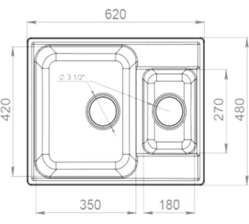 Кухонная мойка GranFest QUARZ Z-09 черный