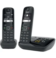 Радиотелефон Gigaset AS690A DUO RUS черный