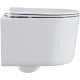 Унитаз подвесной Roxen Simple compact в комплекте с инсталляцией StounFix Dual Fresh 6 в 1 968486 кнопка: сатин