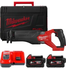Сабельная пила Milwaukee Fuel M18 M18FSZ-502X 4933478291 с 2-мя АКБ, кейс