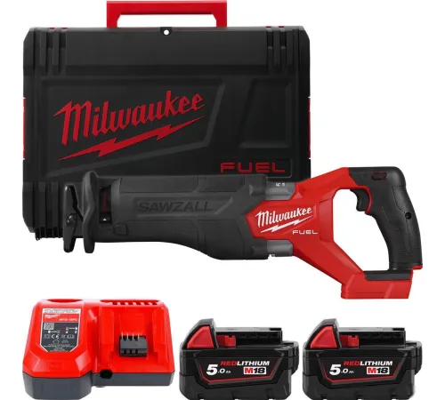 Сабельная пила Milwaukee Fuel M18 M18FSZ-502X 4933478291 с 2-мя АКБ, кейс