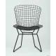 Стул Stool Group Bertoia с черной подушкой черный