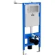 Унитаз подвесной Roxen Cube Bidet One Rimless 6 в 1 StounFix Dual Fresh 533185 кнопка: матовая
