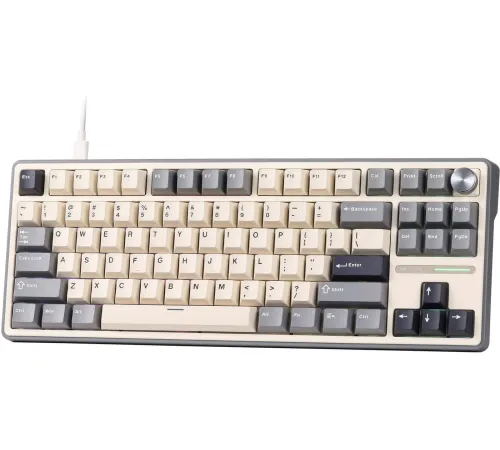 Клавиатура Royal Kludge R87 Pro RGB Half Grey RK Cream
