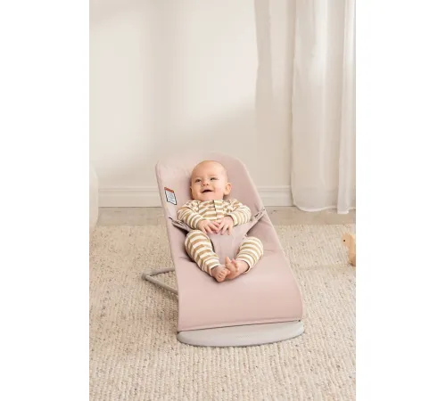 Шезлонг BabyBjorn Bliss Woven melange 0060.28 light pink