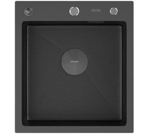 Кухонная мойка ARFEKA ECO AR 450*500 POP-UP BLACK PVD NANO DECOR