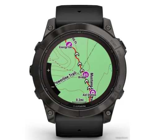 Умные часы Garmin Fenix 7X Pro Sapphire Solar карбоново-серый титан/черный