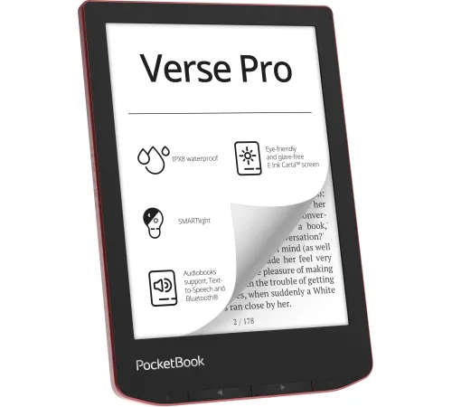 Электронная книга PocketBook A4 634 Verse Pro страстно-красный