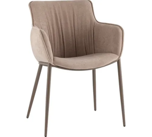 Стул с подлокотниками Stool Group Твигги LV-118-RlL-08-7006 шенилл бежевый/бежево-серый