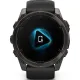 Умные часы Garmin Fenix 8 Sapphire 51мм угольно-серый DLC, пепельно-черный силиконовый ремешок