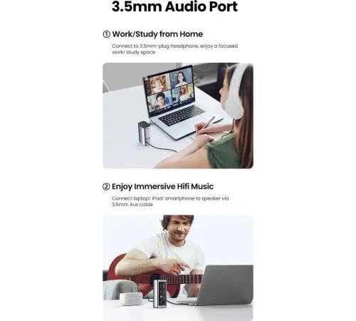 Док-станция Ugreen USB C Triple Display Docking Station 12-in-1 90325