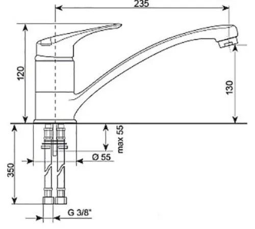Смеситель Ulgran U-003 342 графитовый