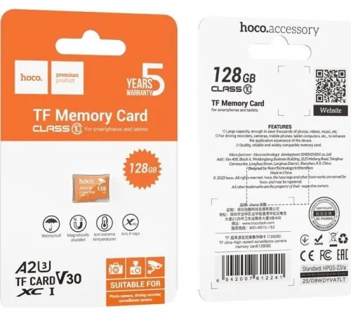 Карта памяти Hoco TF UHS-I Memory Card Class 10 128GB