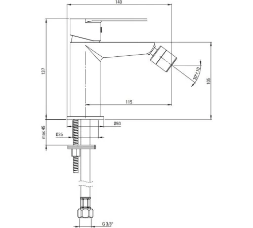 Смеситель Deante Alpinia BGA 030M