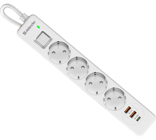 Сетевой фильтр Defender DFS 141 1.5 м