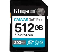 Карта памяти Kingston Canvas Go! Plus SDXC 512GB SDG4/512GB
