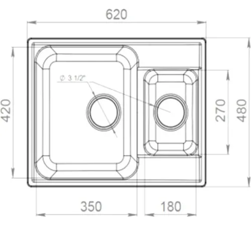 Кухонная мойка  GranFest QUARZ Z-09 белый