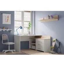 Стол MyStar Кросс ИВ-120.01.00 дуб бонифаций/белый