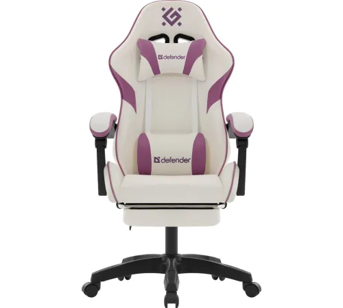 Игровое геймерское кресло Defender Serenity белый/фиолетовый